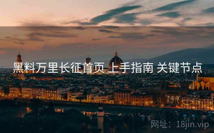 黑料万里长征首页 上手指南 关键节点  第2张
