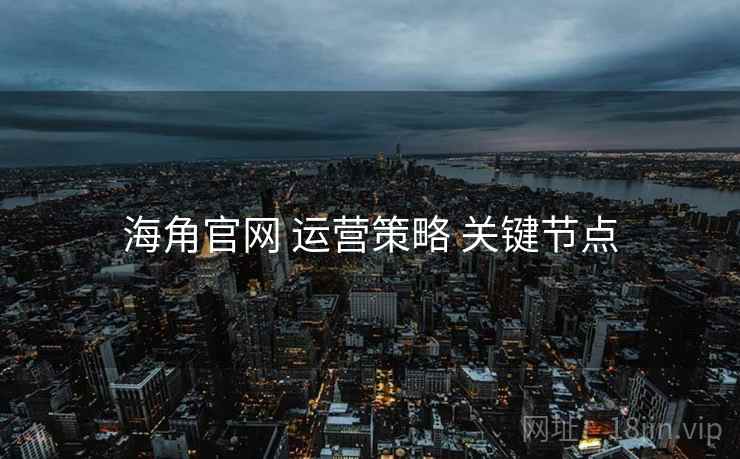 海角官网 运营策略 关键节点