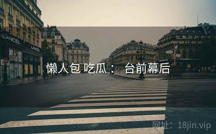 懒人包 吃瓜 ： 台前幕后